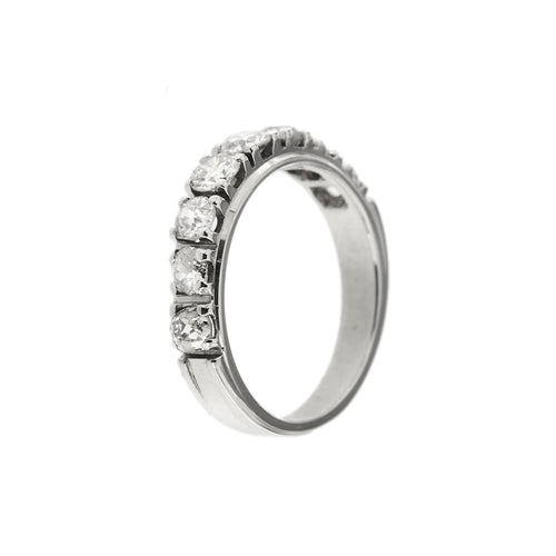 Bague 55 Bague rivière en or blanc 18 carats avec diamants 1,14 ct 58 Facettes 25585