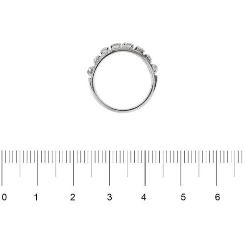 Bague 55 Bague rivière en or blanc 18 carats avec diamants 1,14 ct 58 Facettes 25585
