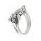 Bague Bague rivière triple en or blanc 18 ct avec diamants 0,48 ct 58 Facettes 30234