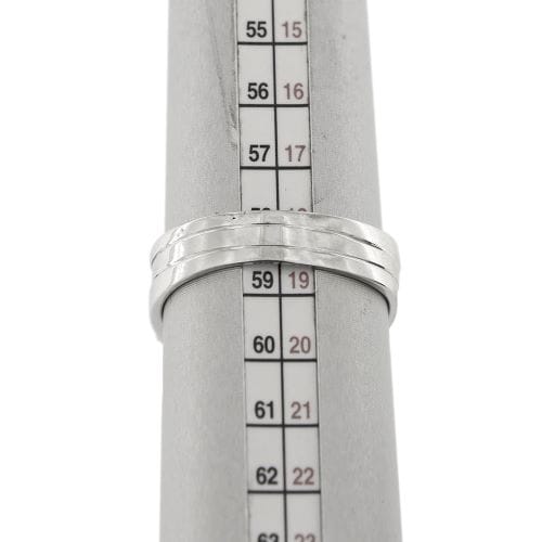 Bague Bague rivière triple en or blanc 18 ct avec diamants 0,48 ct 58 Facettes 30234