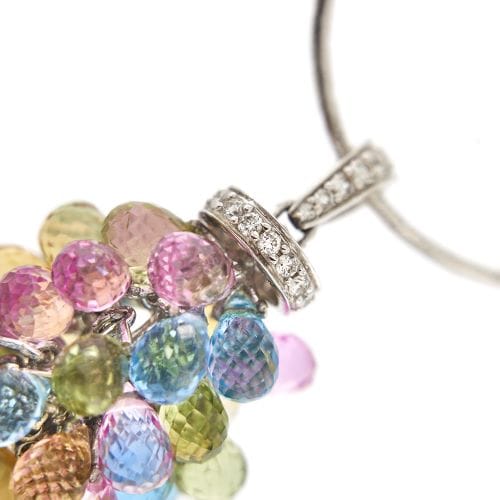 Collier Collier avec pendentif en or blanc 18 ct, perle et diamants 58 Facettes 30440
