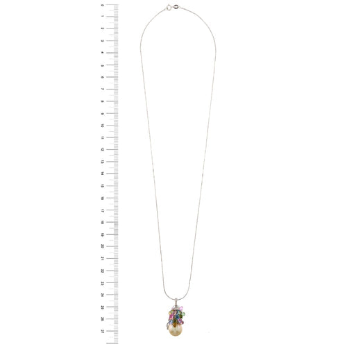 Collier Collier avec pendentif en or blanc 18 ct, perle et diamants 58 Facettes 30440