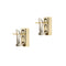 Boucles d'oreilles Boucles d'oreilles rectangulaires en or jaune et blanc 18 ct, diamants 58 Facettes 34505