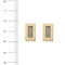Boucles d'oreilles Boucles d'oreilles rectangulaires en or jaune et blanc 18 ct, diamants 58 Facettes 34505