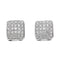 Boucles d'oreilles Boucles d'oreilles carrées - Puces en or blanc 18 ct et diamants 58 Facettes 13519