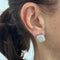 Boucles d'oreilles Boucles d'oreilles carrées - Puces en or blanc 18 ct et diamants 58 Facettes 13519