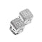 Boucles d'oreilles Boucles d'oreilles carrées - Puces en or blanc 18 ct et diamants 58 Facettes 13519