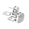 Boucles d'oreilles Boucles d'oreilles carrées - Puces en or blanc 18 ct et diamants 58 Facettes 13519