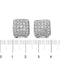 Boucles d'oreilles Boucles d'oreilles carrées - Puces en or blanc 18 ct et diamants 58 Facettes 13519