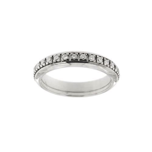 Bague 54 Donna Oro Infinity - Bague éternité en or blanc 18 ct avec diamants 0,60 ct 58 Facettes 26509