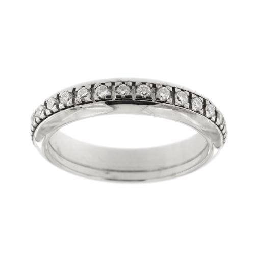 Bague 54 Donna Oro Infinity - Bague éternité en or blanc 18 ct avec diamants 0,60 ct 58 Facettes 26509