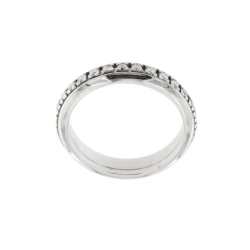 Bague 54 Donna Oro Infinity - Bague éternité en or blanc 18 ct avec diamants 0,60 ct 58 Facettes 26509
