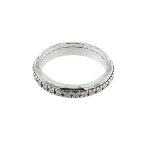 Bague 54 Donna Oro Infinity - Bague éternité en or blanc 18 ct avec diamants 0,60 ct 58 Facettes 26509