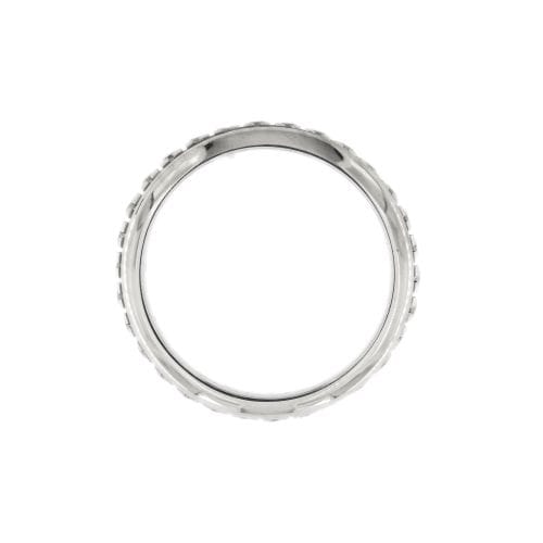 Bague 54 Donna Oro Infinity - Bague éternité en or blanc 18 ct avec diamants 0,60 ct 58 Facettes 26509