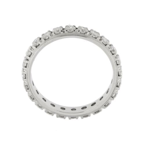 Bague 59 Bague éternelle - Alliance en or blanc 18 kt et diamants 1,20 ct 58 Facettes 26688