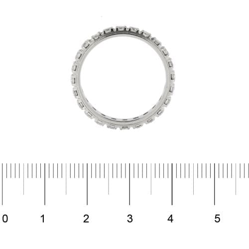 Bague 59 Bague éternelle - Alliance en or blanc 18 kt et diamants 1,20 ct 58 Facettes 26688