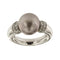Bague 55 Bague - Perle de Tahiti et diamants en or blanc 18 ct 58 Facettes 34976