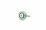 Bague 54 Bague Art déco en platine et or 18k, diamants et émeraudes 58 Facettes 26477-26557