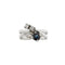 Bague Bague contrariée en or blanc 18 ct avec saphir et diamants 58 Facettes 34539
