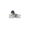 Bague Bague contrariée en or blanc 18 ct avec saphir et diamants 58 Facettes 34539