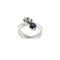 Bague Bague contrariée en or blanc 18 ct avec saphir et diamants 58 Facettes 34539