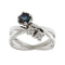 Bague Bague contrariée en or blanc 18 ct avec saphir et diamants 58 Facettes 34539