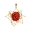 Pendentif Pendentif - Rose en corail en or jaune 18 ct 58 Facettes 37431