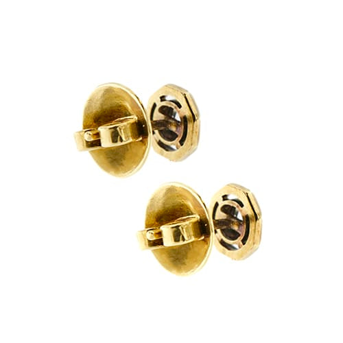 Boucles d'oreilles Boucles d’oreilles point de lumière vintage en or 18 ct et diamants 0,50 ct 58 Facettes 13584