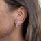 Boucles d'oreilles Boucles d’oreilles pendantes en or blanc 18 ct et diamants 58 Facettes 35094