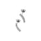 Boucles d'oreilles Boucles d’oreilles pendantes en or blanc 18 ct et diamants 58 Facettes 35094