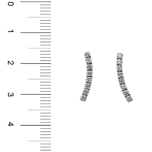 Boucles d'oreilles Boucles d’oreilles pendantes en or blanc 18 ct et diamants 58 Facettes 35094