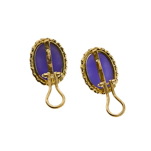 Boucles d'oreilles Boucles d’oreilles puces à camée en or jaune 18 ct 58 Facettes 36448