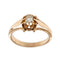 Bague Bague solitaire vintage fleur en or rose 18 ct avec diamant 0,35 ct 58 Facettes 30429