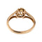 Bague Bague solitaire vintage fleur en or rose 18 ct avec diamant 0,35 ct 58 Facettes 30429