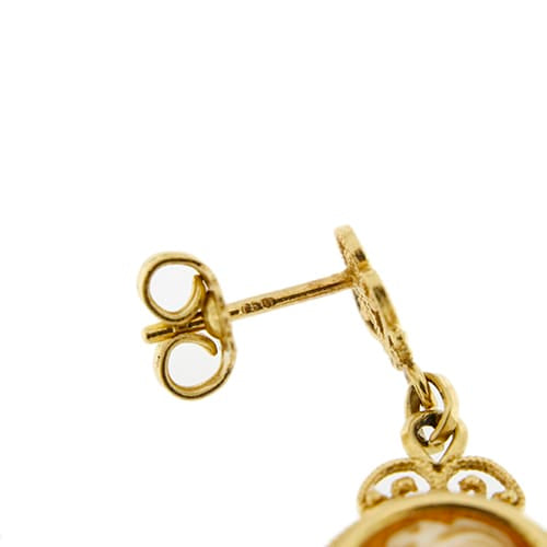 Boucles d'oreilles Boucles d’oreilles pendantes - Camée en or jaune 18 kt 58 Facettes 35627