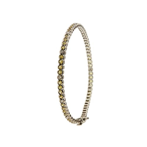 Bracelet Bracelet tennis en or blanc 18 ct avec quartz citrines et diamants 58 Facettes 36433