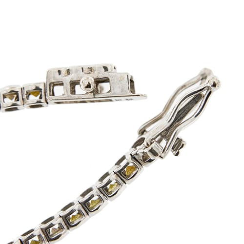Bracelet Bracelet tennis en or blanc 18 ct avec quartz citrines et diamants 58 Facettes 36433