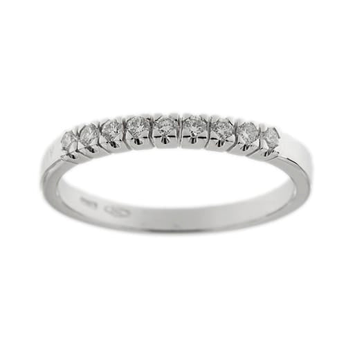 Bague Alfieri & St. John - Bague rivière en or blanc 18 ct avec diamants 0,27 ct 58 Facettes 35584