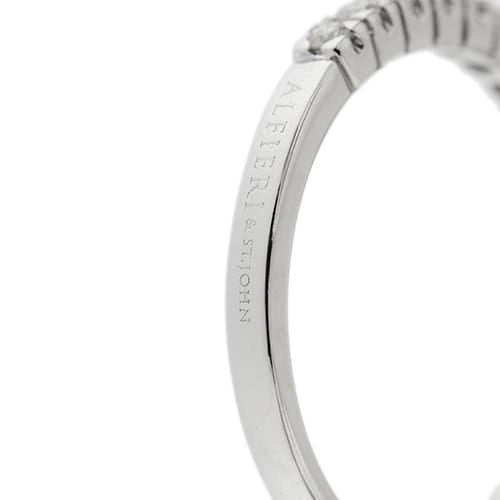 Bague Alfieri & St. John - Bague rivière en or blanc 18 ct avec diamants 0,27 ct 58 Facettes 35584