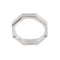 Bague 57 Gucci Link To Love - Bague alliance octogonale rainurée en or blanc 18 ct 58 Facettes 38246