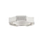Bague 57 Gucci Link To Love - Bague alliance octogonale rainurée en or blanc 18 ct 58 Facettes 38246