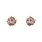 Boucles d'oreilles Gabriella Rivalta - Boucles d’oreilles fleurs émaillées en or jaune 18 ct 58 Facettes 36332