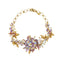Bracelet Gabriella Rivalta - Bracelet fleur émaillée en or jaune 18 ct et diamants 58 Facettes 36205