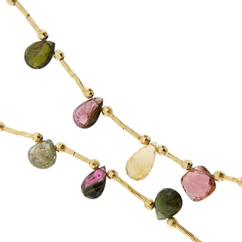 Collier Gabriella Rivalta - Collier fleur émaillée en or jaune 18 ct avec diamants 58 Facettes 36202