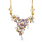 Collier Gabriella Rivalta - Collier fleur émaillée en or jaune 18 ct et diamants 58 Facettes 36199