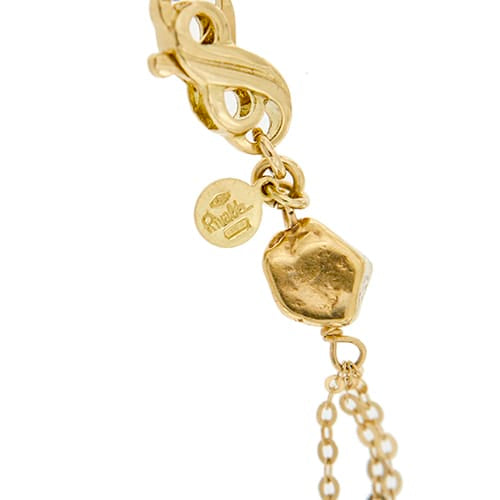 Collier Gabriella Rivalta - Collier fleur émaillée en or jaune 18 ct et diamants 58 Facettes 36199