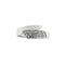 Bague 55 Bague contrariée en or blanc 18 ct sertie de diamants 58 Facettes 18525