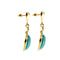 Boucles d'oreilles Damiani - Boucles d’oreilles cœur pendantes en or jaune 18 carats, diamants et turquoises 58 Facettes 37515