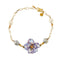 Bracelet Gabriella Rivalta - Bracelet fleur émaillée en or jaune 18 ct et perles 58 Facettes 36328