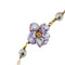 Bracelet Gabriella Rivalta - Bracelet fleur émaillée en or jaune 18 ct et perles 58 Facettes 36328